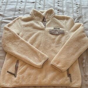 L.L. Bean Beige Fleece Pullover